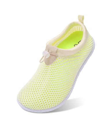 XIHALOOK Water Shoes for Women Men Quick Dry Aqua Barefoot with Drawstring for Beach Swim Pool Surf Water Sports 6-7 Women/5-6 Men Pure Beige
