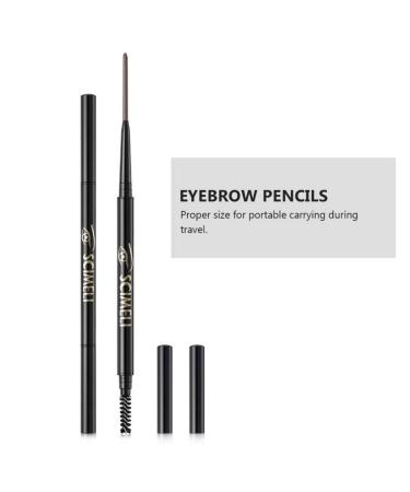 FOMIYES 2 1 Eyebrow Makeup Tools Waterproof Brow Pencil Double Head Eyebrow Pencil Automatic Rotating Pencil 1 count (Pack of 1) Grey