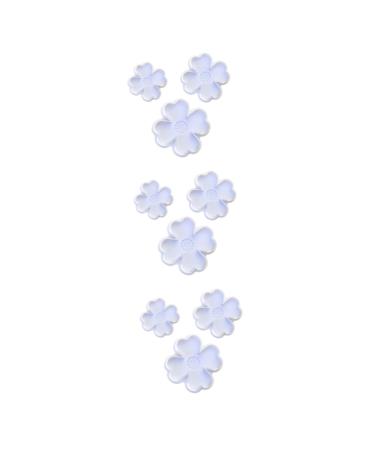 OUNONA 9 Pcs Baking Embossed Mold Plunger Mold Cake Mold Baking Mold Four Leaf White Baking Tools 3pcsx3pcs Whitex3pcs