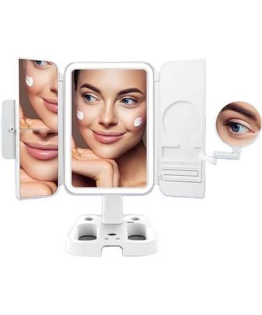 Foldable Portable LED Makeup Mirror | 2X 3X 10X Magnification, Extendable Arm - Buy Online on GoSupps.com