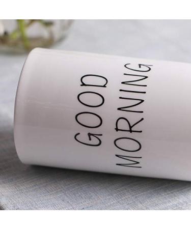 Corikee Ceramics Morning Toothbrush Cup for Bathroom - Multi-Purpose Holder for Toothbrush, Toothpaste, Makeup Brush, Eyebrow - Stylish and Durable - Buy Online on GoSupps.com