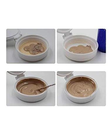 Luxurious Refillable Powder Taper Box - Portable Makeup & Liquid Primer Container with Air Cushion Sponge & Mirror - 15ml - Buy Online on GoSupps.com
