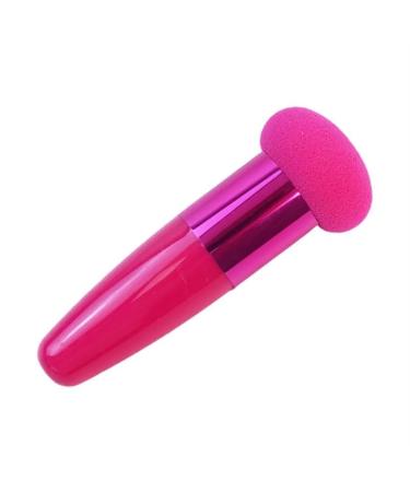 Mushroom Head Makeup Brush with Handle Powder Puff Makeup Sponge Women's Makeup Beauty Tools (Color : Rose red)