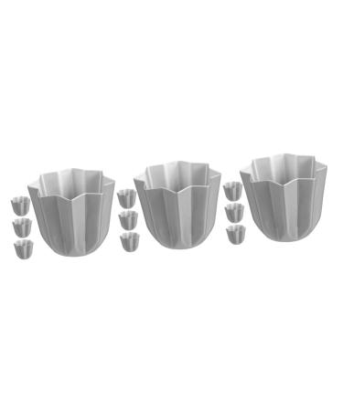Milisten 12 Pcs Cake Mold Cake Stencil Cookie Cake Pan Cheesecake Cake Pan Pie Chocolate Chip Muffin Cupcake Pan Mutitool Paper Cups Cake Making Tool to Bake Aluminum Alloy Kitchen Supplies 7.6X7.6X6.2CMx3pcs