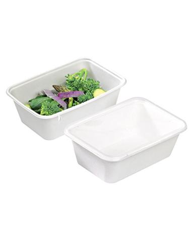 Packnwood PK210APUREC750 Rectangular Sugarcane Salad Bowls 25 oz (Pack of 25)