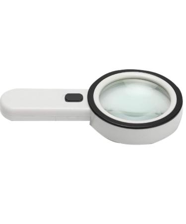 Glass Glass with LED Lights 100MM Handheld Optical HD Loupe Reading Identification Maintenance Elderly Magnifier HD Expansion Mirror - Magnification: 30 T Magnifier for Re Made in China