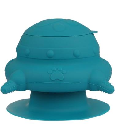 Puppy Milk Feeder 235ml | Silicone Milk Shell with Suction Cups | Ideal Newborn Pet Feeding Station | Kitten & Puppy Care | Cyan Color - Buy Online on GoSupps.com