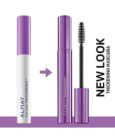 Almay Thickening Mascara with Aloe and Vitamin B5 - Blackest Black 0.26 Fl Oz (Pack of 2) | Hypoallergenic, Cruelty-Free, Ophthalmologist Tested, Fragrance-Free - Buy Online on GoSupps.com