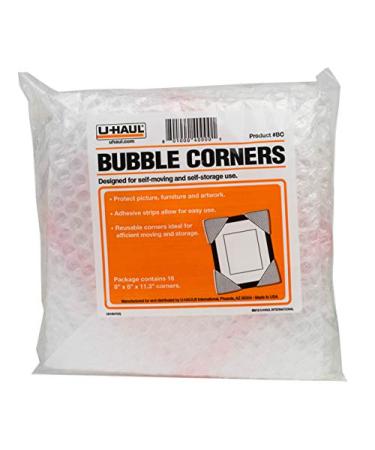 U-Haul Bubble Corners for Picture Frame and Artwork Protection - 16 Corners - 8 x 8 x 11.3 Corners