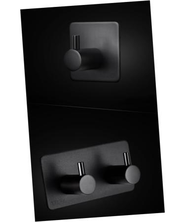 Alipis Mount Black Single Waterproof Robe Towel Steel Hanger Hook Clothes for Wall Hooks Stainless Kitchen medium Black - Buy Online on GoSupps.com