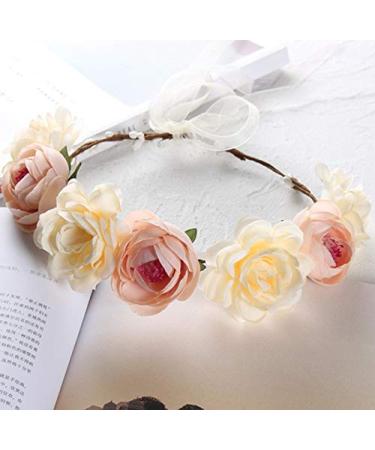 Moamun 3PCs Handmade Flower Floor Crown | Bridal Floral Halo Headband for Weddings & Photo Shoots - Buy Online on GoSupps.com