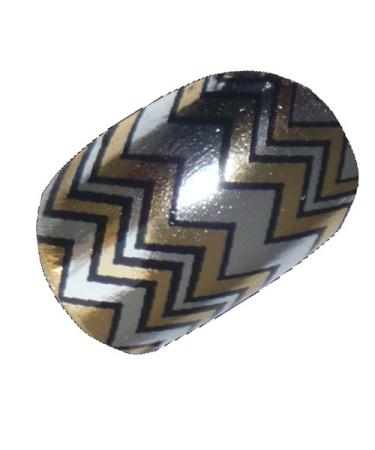 Chix Nails Nail Wraps Aztec Gold Silver Designer Fingers Toes Vinyl Foils