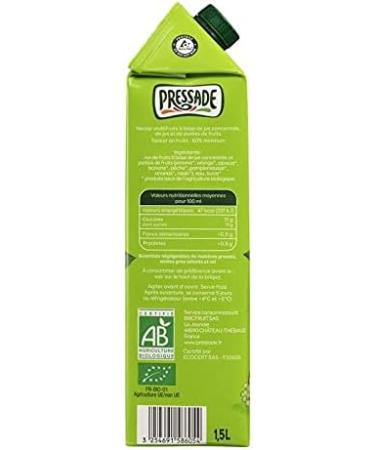 PRESSADE - Organic Multifruits Nectar 1.5L - Lot Of 4 - Special Offer - Buy Online on GoSupps.com