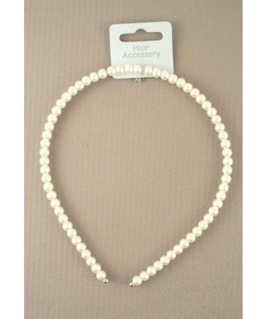 Cream pearl Alice Band IN7666