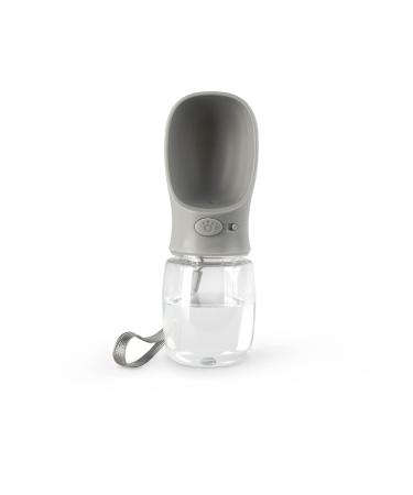 lionto 350ml water bottle for dogs portable leak-proof drinking bottle for on the go water dispenser grey Grey 350 ml