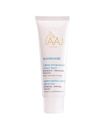 TAAJ | Moisturising cream with light texture - KASHEMIRE | Revitalises moisturises protects and softens the skin | Soft supple and fresh skin | Vitamin A E and minerals | Vegan | Aloe Vera | 50 ml
