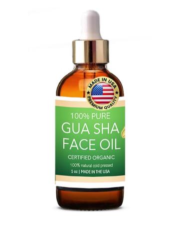 Certified Organic Gua Sha Face Oil for Sensitive Skin Acne Prone Cold Pressed