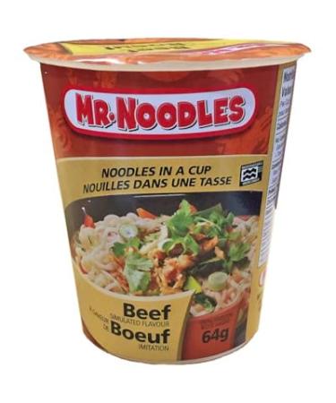 MR. NOODLES Cup Beef 64g x 12 Beef 768 g (Pack of 1)