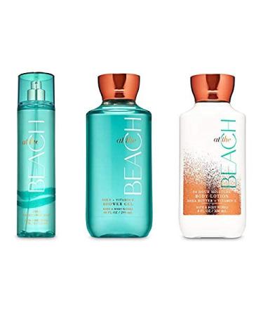 Bath & Body Works At The Beach Trio Gift Set - Shower Gel Fine Fragrance Mist & Body Lotion | International Shipping Available - Buy Online on GoSupps.com