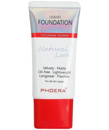 Foundation Full Coverage Soft Matte Liquid Foundation Makeup Cream Flawless Smooth Waterproof Lightweight 24H Long Lasting New Formula Tube Pack 60g (Pack of 1) 104 Beige Buff