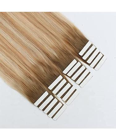 ABH AMAZINGBEAUTY Rooted Highlights Remy Tape in Hair Extensions 16 20pcs 50g Ash Brown Dirty Blonde Platinum Blonde R8-12/60 - Buy Online on GoSupps.com