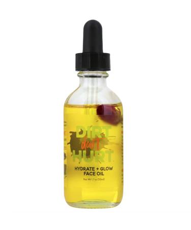 Dirt Don'T Hurt - Hydrate + Glow Face Oil Helps Even Tone & Nourish Dry Skin Reduces the Appearance of Wrinkles Rich in Essential Oils Vegan Cruelty-Free No Parabens or Preservatives (1.7 oz)
