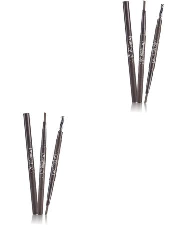 Healvian 2pcs 2 1 Eyebrow Pencils Eyebrow Pencil Brush Brow Spoolie Brush Automatic Eyebrow Brush To Rotate 1 count (Pack of 1) As Shownx2pcs - Buy Online on GoSupps.com