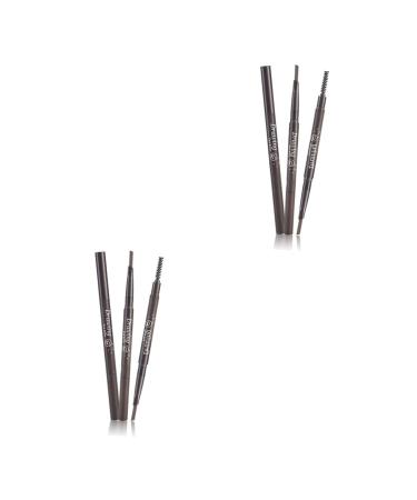 Beavorty 2pcs 2 1 Eyebrow Brush Eyebrow Pen Brow Pencil Microblading Pen Eye Brow Brush Makeup 3 Proof