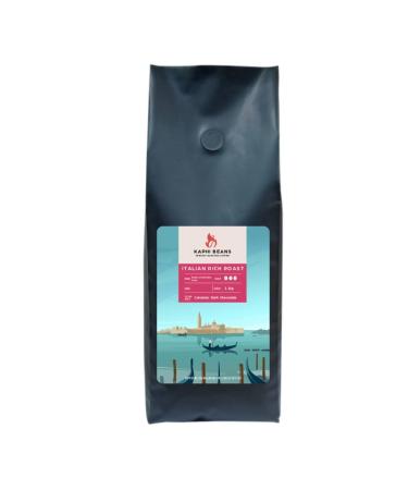 Kaphi Beans Roasted Coffee - Italian Rich Roast - Dark Roast - 100% Arabica Beans - Freshly Roasted Whole Beans (Pack Of 1kg)