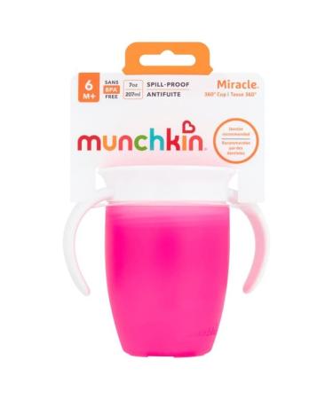 Munchkin Miracle 360 Trainer Cup 7 Ounce 1-Pack - Pink
