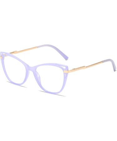 FLYRANGOOV Cat Eye Blue Light Blocking Glasses for Men & Women | Anti-Eye Strain UV Protection | Stylish Light Brown Computer Glasses - Buy Online on GoSupps.com
