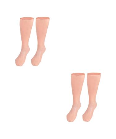 Healeved 2 Pairs Exfoliating Moisturizing Socks Rainbow Birthday Party Hats Feet Moisturising Socks Foot Care Supplies Dry Heels Socks Long Moisturizing Socks Girl Heels Sebs Women's Socks