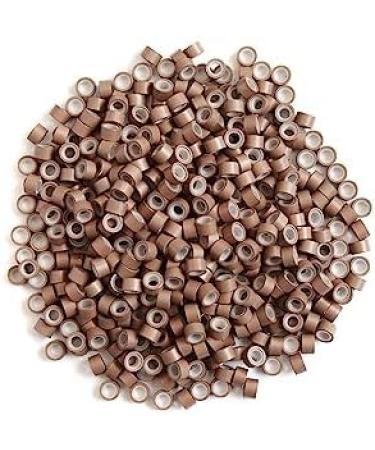 500pcs 5.0X3.0X3.0mm Silicone Micro Rings Links Beads for Hair Extensions (Light Brown) 500 pieces Light Brown - Buy Online on GoSupps.com