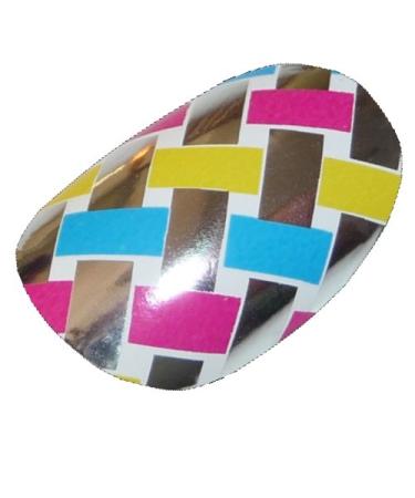 Chix Nails Nail Wraps Silver Chrome Mirror Coloured Weave Designer Fingers Toes Vinyl Foils