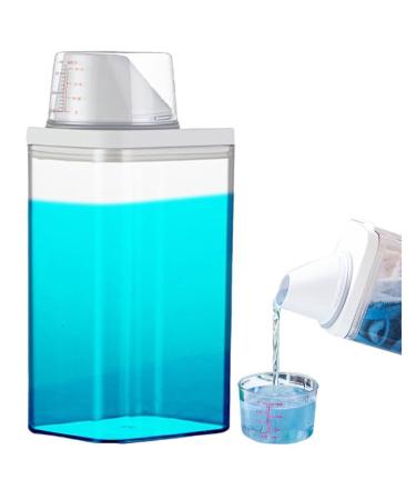 mumisuto 1100ml Laundry Detergent Storage Airtight Detergent Dispenser Laundry Powder Storage with Measuring Cup Liquid Detergent Laundry Detergent Storage Washing Powder Dispenser