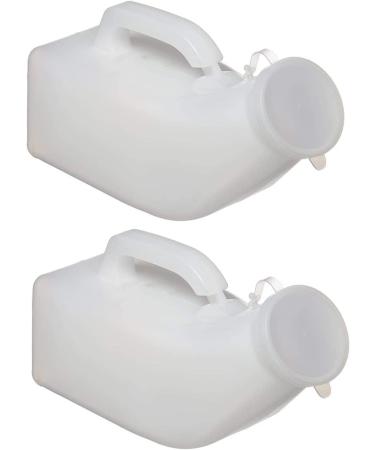 Urine Bottle for Men and Women Male Urinal Long Neck Incontinence Pee Bottle Clear Plastic 1200 Ml Spill Proof Device Portable Urinal Bottle Lid