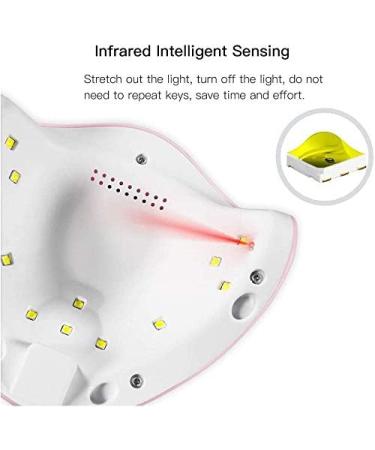 SoulQ UV LED Nail Curing Lamp 36W Nail Dryers for Gel and Regular Polish Smart Sensing Professional Gel Nail Light with LCD Display 3 Timer Setting for Salon and Home Use-USB Port (White) - Buy Online on GoSupps.com