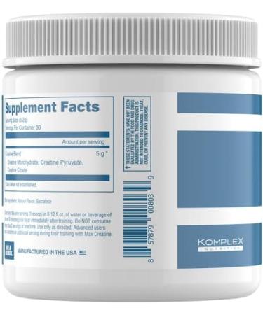 KompleX Nutrition Max Creatine Monohydrate - 30 Servings for Enhanced Performance Energy & Muscle Support - International Shipping Available - Buy Online on GoSupps.com