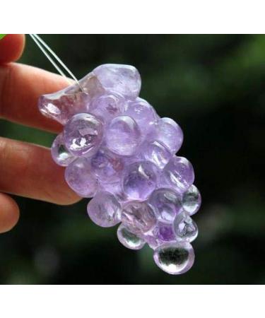 2.56" Amethyst Rock Natural Quartz Crystal Grape Carved 62g JZIGTDEM