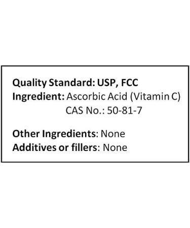 NuSci Ascorbic Acid Nutrition Pure Powder 1000g 2.2Lb - Buy Online on GoSupps.com