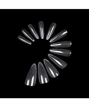 600PCS Extra Long Stiletto Acrylic Press On Nails - Full Cover Natural False Nail Tips for Salon & Home Use - Buy Online on GoSupps.com