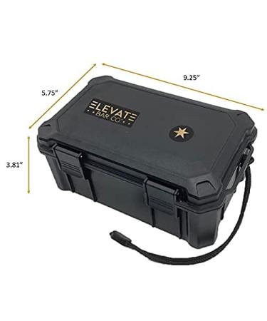 Elevate Bar Co. Travel Carrying Case - 15-Count | Waterproof, Crushproof, Airtight Seal | Durable Black Portable Case - Buy Online on GoSupps.com