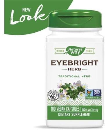 Nature's Way Eyebright Herb 860 mg - 100 Vegan Capsules for Eye Health - Buy Online on GoSupps.com