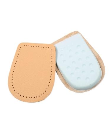 Heel Inserts Cowhide Thick Shock Absorption High Heel Inserts Adult Breathable Walk for Spurs and Heel Blister Prevention(Small) Brownish Yellow
