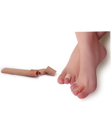 2pcs Toe Separator & Hammer Toe Protector Kit - Khaki Fiber Tube Set - Buy Online on GoSupps.com
