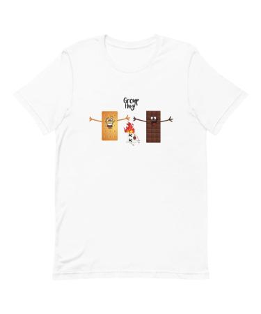 Funny Group Hug Smores Chocolate Marshmallow Unisex t-Shirt S White