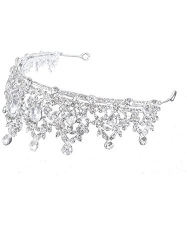 TOCESS Silver Rhinestone Crown for Women - Ideal Tiara for Bridal, Prom, Quinceanera - Sparkling Crystal Queen Princess Crown - Perfect Hair Accessory - Ideal Gift (Silver) - Buy Online on GoSupps.com