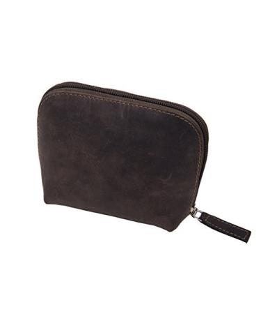 ANDERS cosmetic bag cowhide with waterproof inner fabric (brown) I Lederdesign Germany