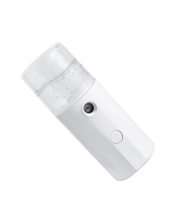 Beatifufu 1pc Hydrating Instrument Face Mini Mister Electric Cool Facial Mister Sprayer White Abs