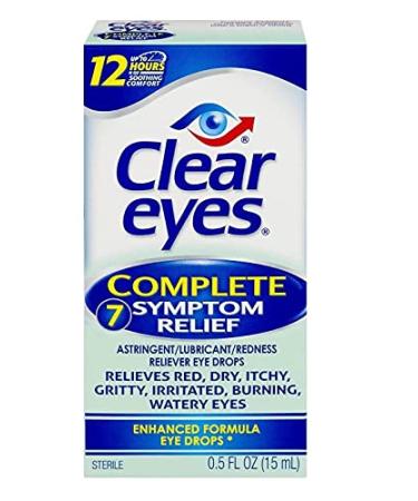 Clear Eyes Contact Lens Relief Eye Drops, 0.5 Fl Oz 0.5 Fl Oz (Pack of 1)